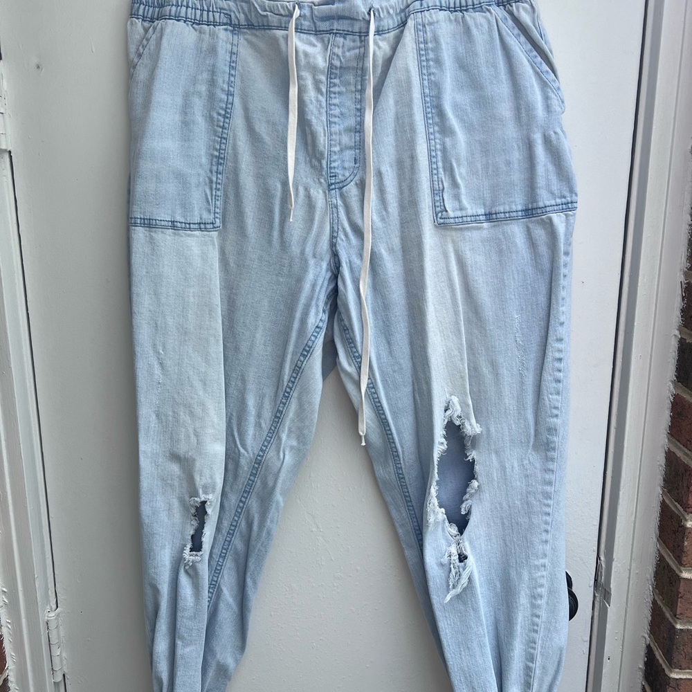Forever 21 Blue Jogger Sweatpants with Elastic Waist